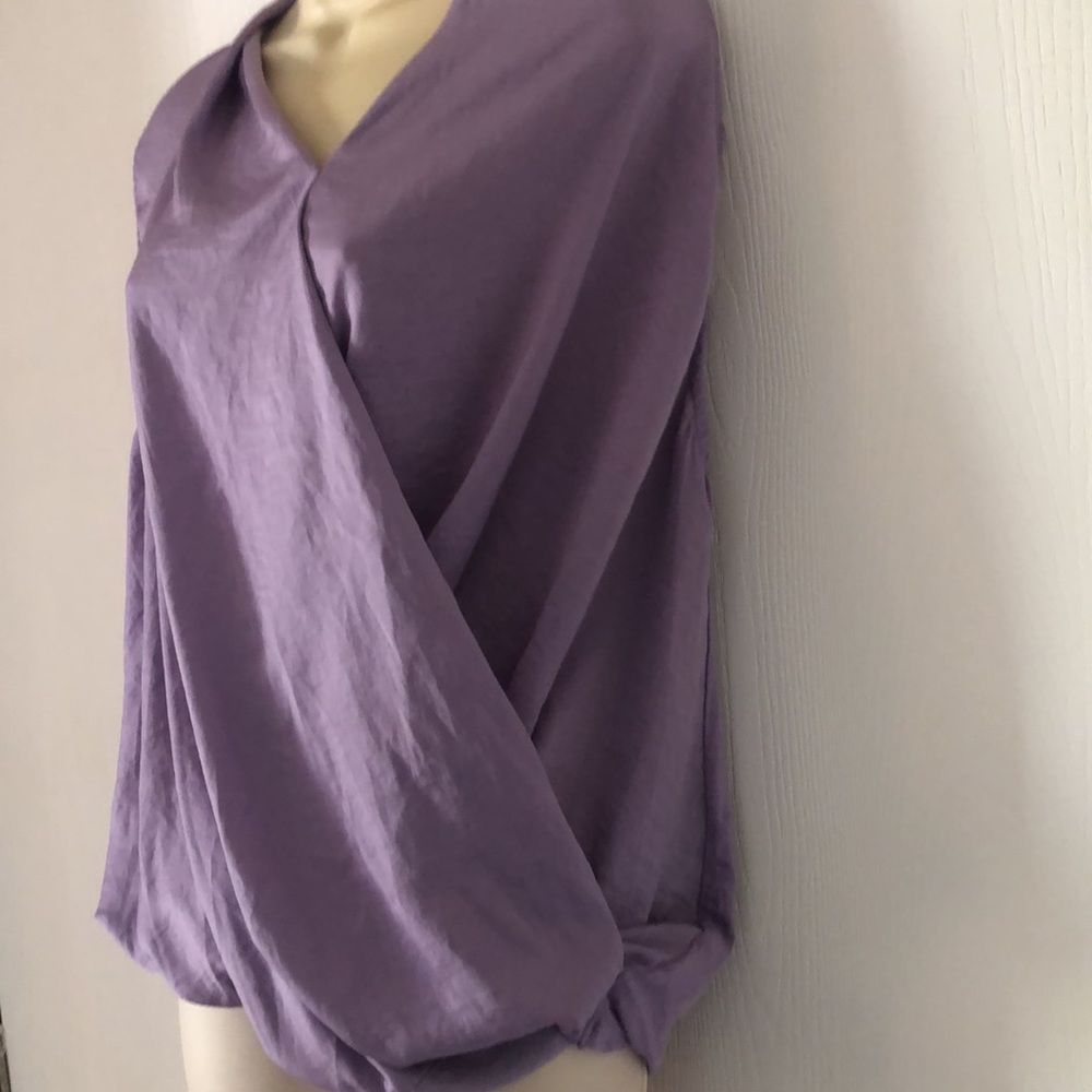 Women’s rayon spring Purple wrap sleeveless blouse top